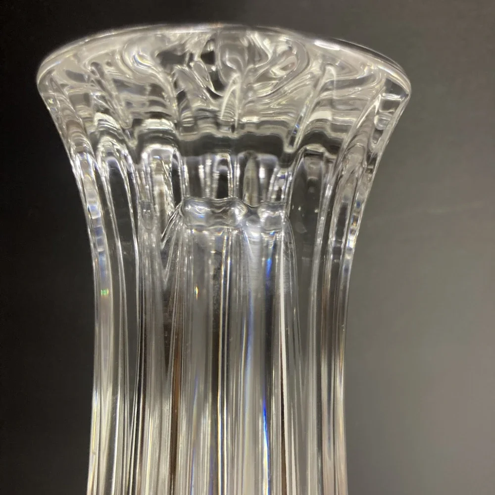 Vtg Oneida Crystal Southern Garden Rose Flower Bud Vase,‎ 7 inches